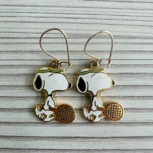 Vintage Snoopy Tennis Earrings